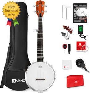 5 String Banjo 26 Inch MINI Travel Banjo Beginner Kit with Remo Head Open Back - Picture 1 of 1