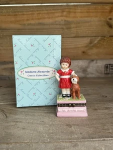 Madame Alexander Little Orphan Annie And Sandy Figurine w Box Trinket Box - Picture 1 of 15