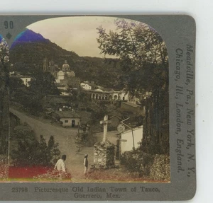 Old Indian Town Taxco Guerrero Mexico Keystone Stereoview - Bild 1 von 2