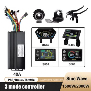 Ebike 36V 48V 52V 40A Sinewave Controller with LCD Display For 1500W/2000W Motor - Picture 1 of 20