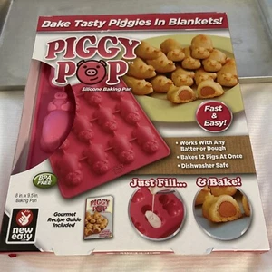 PIGGY POP Silicone Mold Pan - Pigs in a Blanket - As Seen On TV - NEW - Picture 1 of 6