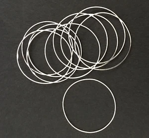 Bulk 100 pcs of silver plated round connector rings 30mm, silver linking ring - Imagen 1 de 3