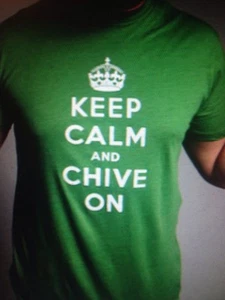 the Chive *Authentic* "Keep Calm and Chive On" Men Green t-shirt KCCO S M XL XXL - Picture 1 of 3