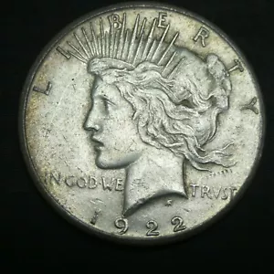 1922 D $1 Peace Silver Dollar US Mint Coin - Picture 1 of 2