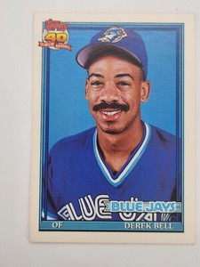 1991 Topps Traded #7T Derek Bell Toronto Blue Jays Baseball Card
