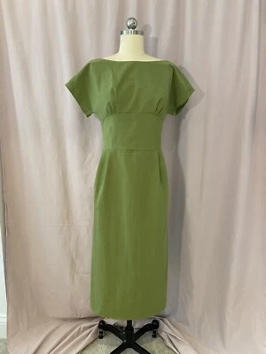 handmade wiggle green dress vintage-inspired - Image 1 of 4