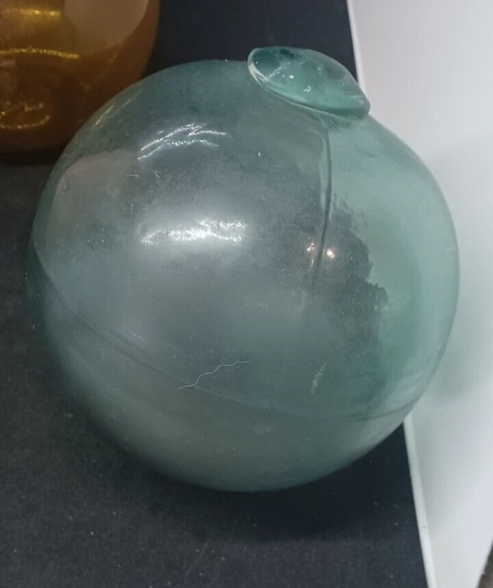 Glass Fishing Floats Vintage  5in Buoy Ball Green - Image 1 of 1