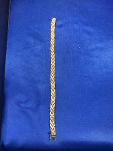 Signiertes Italien Tri Color Gold über Sterlingsilber 925 Armband 8,25"SS294 - Bild 1 von 6