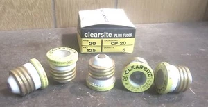 Box mit 5 - Clearsite 20 Amp Steckersicherungen - Teile-Nr.: CP-20 (NOS) - Bild 1 von 5
