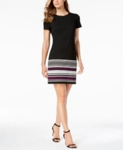 NEW Calvin Klein Women's Size 10 Striped Hem A-Line Dress NWT - Picture 1 of 13