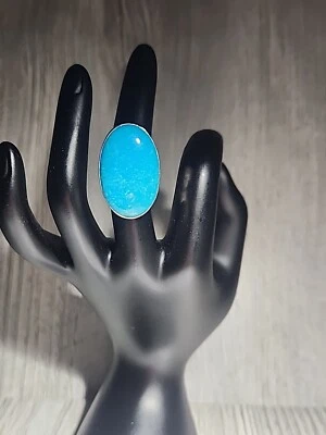 Jay King Sterling .925 Blue Stone Ring Size 6.5 - Image 1 of 3