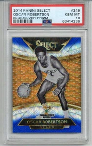 Panini Select 2014 azul plata Prizm #249 Oscar Robertson Bucks PSA 10 POP 1 - Imagen 1 de 2