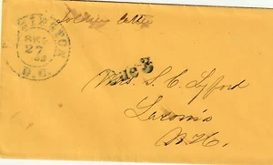 Soldier Letter,Letter refused,"DUE 3" Washington,D.C. to New Hampshire. - Picture 1 of 1