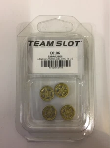 Team Slot E0106 Lancia Stratos Front Wheel Inserts Gold Painted x 4 - Picture 1 of 1