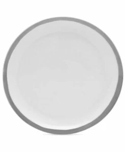 Mikasa Blakeslee Bone China Bread and Butter Plate White/Platinum 6 1/2" - Picture 1 of 2