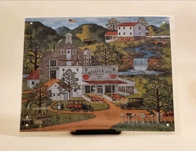 Charles Wysocki Print On Metal Sign Wall Art Decor L124 1974 "Budzen's Market"  - Image 1 of 3