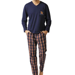 Pijama Para Hombre Con Camiseta Comte De Algodón Azul Marino 50 - 58 - Imagen 1 de 7