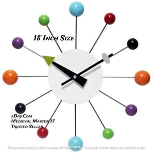 Vitra George Nelson 18" Clocks Handmade Spoke Round Wall Clock Replica - Picture 1 of 1