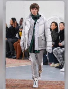 Nike x SACAI 800 Down Fill Puffer Jacket Wool XXL Quilted Gray Gorpcore Street - Picture 1 of 12
