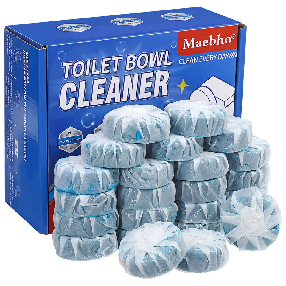 WC Wasserkasten Tabs Entkalker+Reiniger Spülkastentabs Blauspüler 24 - 120 Stück - Bild 1 von 4