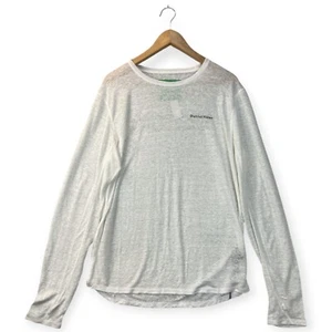 District Vision Long Sleeve Running T-Shirt Top Mens Med White Hemp Marathon NWT - Picture 1 of 18