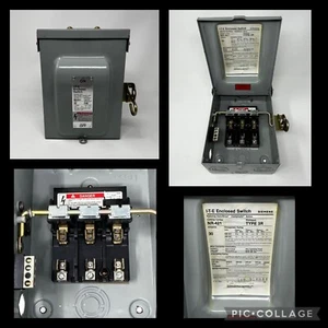 I-T-E SIEMENS NR421 Enclosed Switch 30A 240V 3 Phase Type 3R Indoor/Outdoor Box - Picture 1 of 11