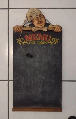 CHEFF MENU WOOD/RESIN  BLACKBOARD - Image 1 of 4
