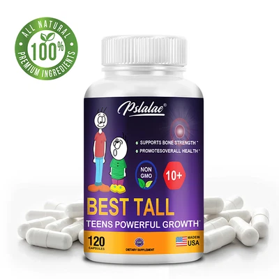 PSLALAE Best Tall Capsules 430mg - Calcium Supplement, Bone Growth, Teens Powerful