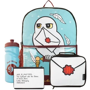 Harry Potter Hedwig Bag Set Unisex School Bag Lunchbag Pencil Case Water Bottle - Picture 1 of 10