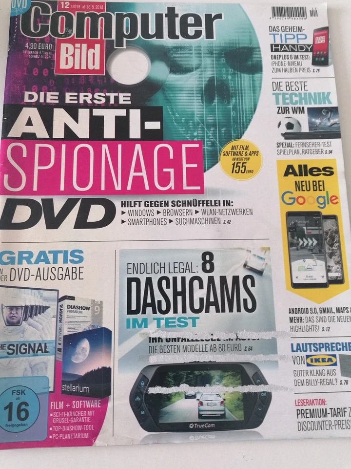 Computer Bild mit DVD (ungelesen) - Anti - Spionage, Dashcams, The Signal etc. - Bild 1 von 1