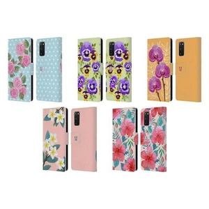 HEAD CASE DESIGNS WATERCOLOUR FLOWERS 2 LEATHER BOOK CASE FOR SAMSUNG PHONES 1 - Picture 1 of 11