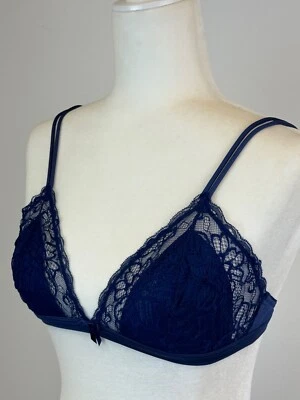 NEW COSABELLA Satin & Lace Soft Triangle *Stlye 1301 * TWILIGHT BLUE * MEDIUM - Image 1 of 4