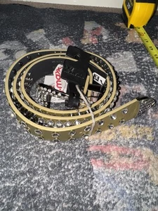 MMS Design Studio Gold Rhinestone Studded Women’s Belt Vintage Style - Picture 1 of 14