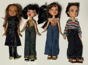 Lot of 4 2001 Bratz / 2003 Boyz Dolls Complete with Clothes- Lot A - Picture 1 of 10