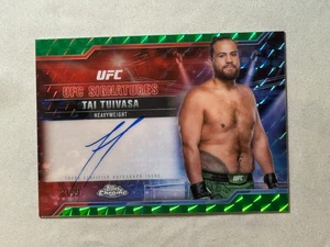 2025 Topps Cromo UFC Signatures Geométrico Verde Refractor Tai Tuivasa Automático/99 - Imagen 1 de 2