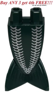 ☀️NEW LEGO Minifig Minifigure Tail, Mermaid / Merman Straight with Silver Scales - Picture 1 of 2