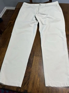 Lululemon Mens Pants Size 34x27 Beige Stretch *read - Picture 1 of 11