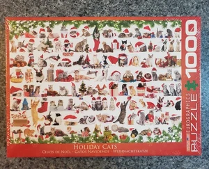NEW Eurographics HOLIDAY CATS 1000 piece puzzle Christmas - Picture 1 of 6