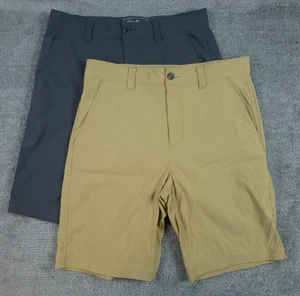 LOT OF 2 Eddie Bauer TraveX Shorts Mens 32 Gray Tan 10" Performance Tech Outdoor - Picture 1 of 8