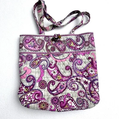 Vera Bradley Shoulder Bag Villager Tote Paisley Meets Plaid Quilted Pink Floral - Image 1 of 4