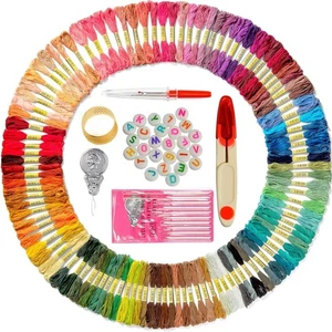 Friendship Bracelet Premium Embroidery Floss Kit – 110 DMC-Coded Colors - Picture 1 of 4