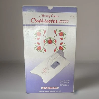 Janome Memory Craft Clothsetter 10000 Fits Hoop A, B, C. Boxed Embroidery Boxed - Image 1 of 2