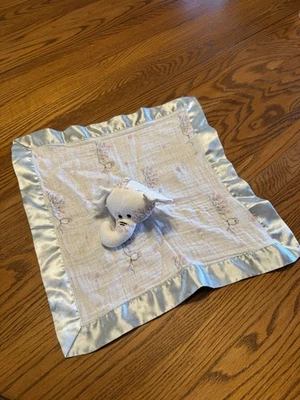 Aden Anais Elephant Lovey Pink owl Security Blanket Musy Mate Gray White - Image 1 of 4