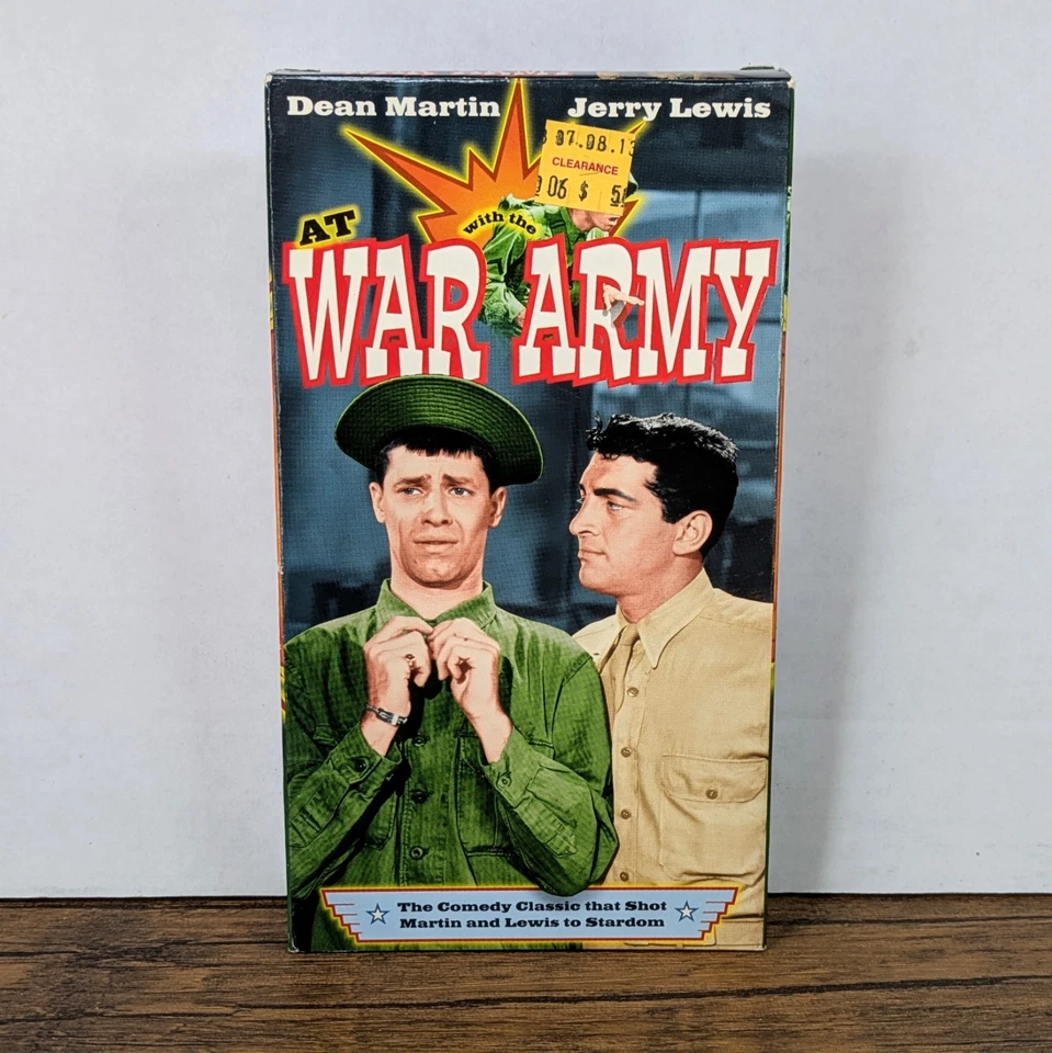 VHS Tape - 1997 At War with the Army, Dean Martin Jerry Lewis Foto 1 de 4