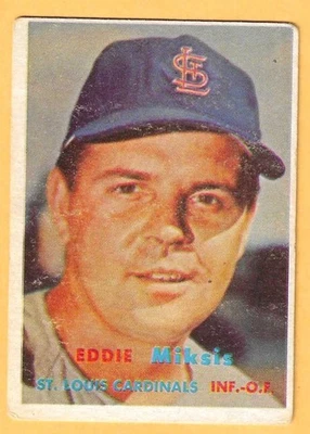 1957 Topps Baseball #350 Eddie Miksis - Image 1 of 2