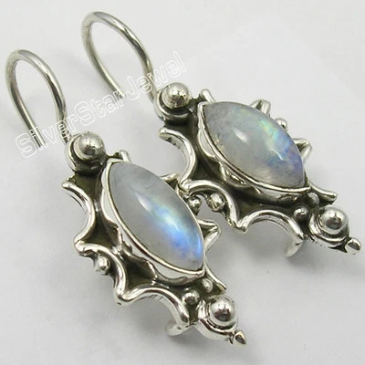 JEWEL FLASH SALE 925 Pure Silver Earrings TIGER'S EYE, MOONSTONES & Other Choice - Image 1 of 4