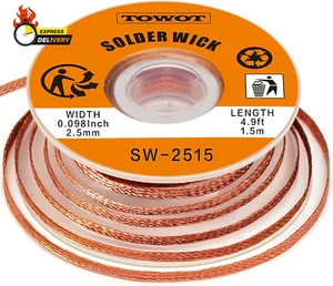 Solder Wick Braid with Flux No-Clean Electronic, Desoldering Wick Braid Remover. - Picture 1 of 12