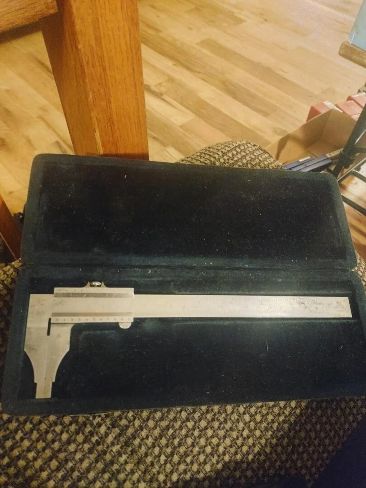 Etalon Fine Adjustment Vernier Caliper 8” Cm Metric Imperial With Case - Image 1 of 1