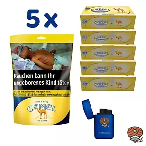 Camel Volumentabak Beutel 5x 102g + 1000 Camel Hülsen + 1 Sturmfeuerzeug - Bild 1 von 5
