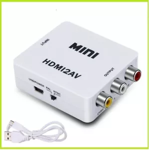 ADATTATORE Da HDMI A RCA AV CVBS CONVERTITORE PAL/NTSC HD AUDIO VIDEO + CAVO USB - Imagen 1 de 6